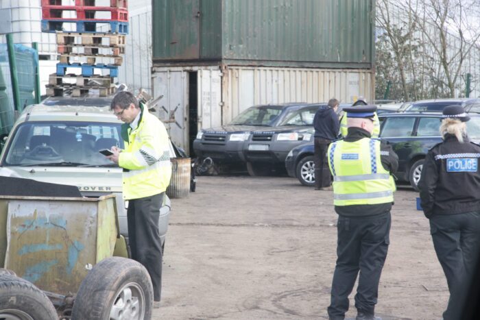 Coleford-Gloucestershire-ELV-waste-site-raid-EA crackdown on illegal waste activities
