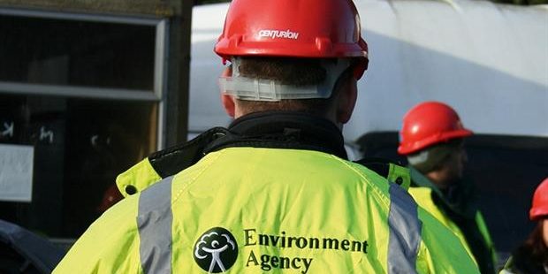 Environment-Agency-officer Agency officer on site with waste exemption