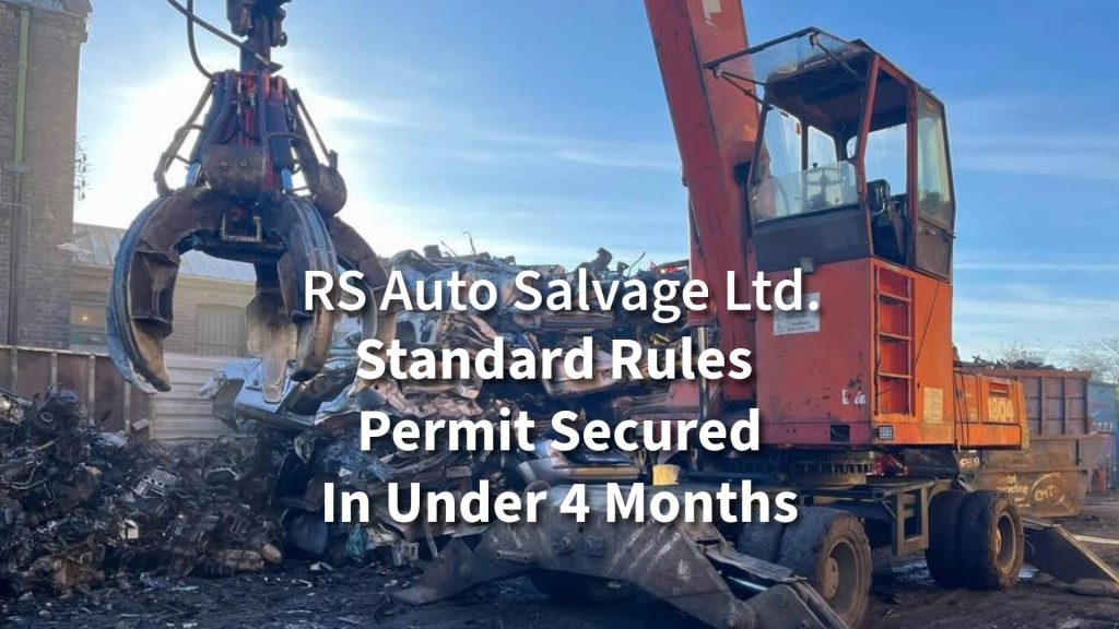 RS Auto Salvage site with fast-tracked Standard Rules Permit issued by AC Environmental
