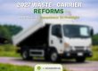 White waste‑carrier truck parked on a rural road symbolising the 2027 waste‑carrier reforms and new competence permit system in England.