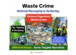 Grouped waste‑crime headlines showing organised waste crime, fly‑tipping and minor non‑compliance, illustrating how national messaging is hardening for legitimate waste‑site operators.